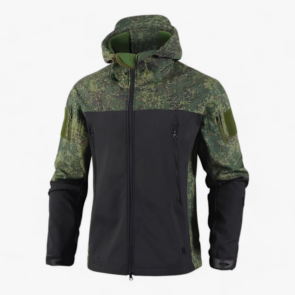 Tacti | Men's Patchwork Tactical Jacket - Waterproof, Windproof Fleece Lined with Multiple Pockets