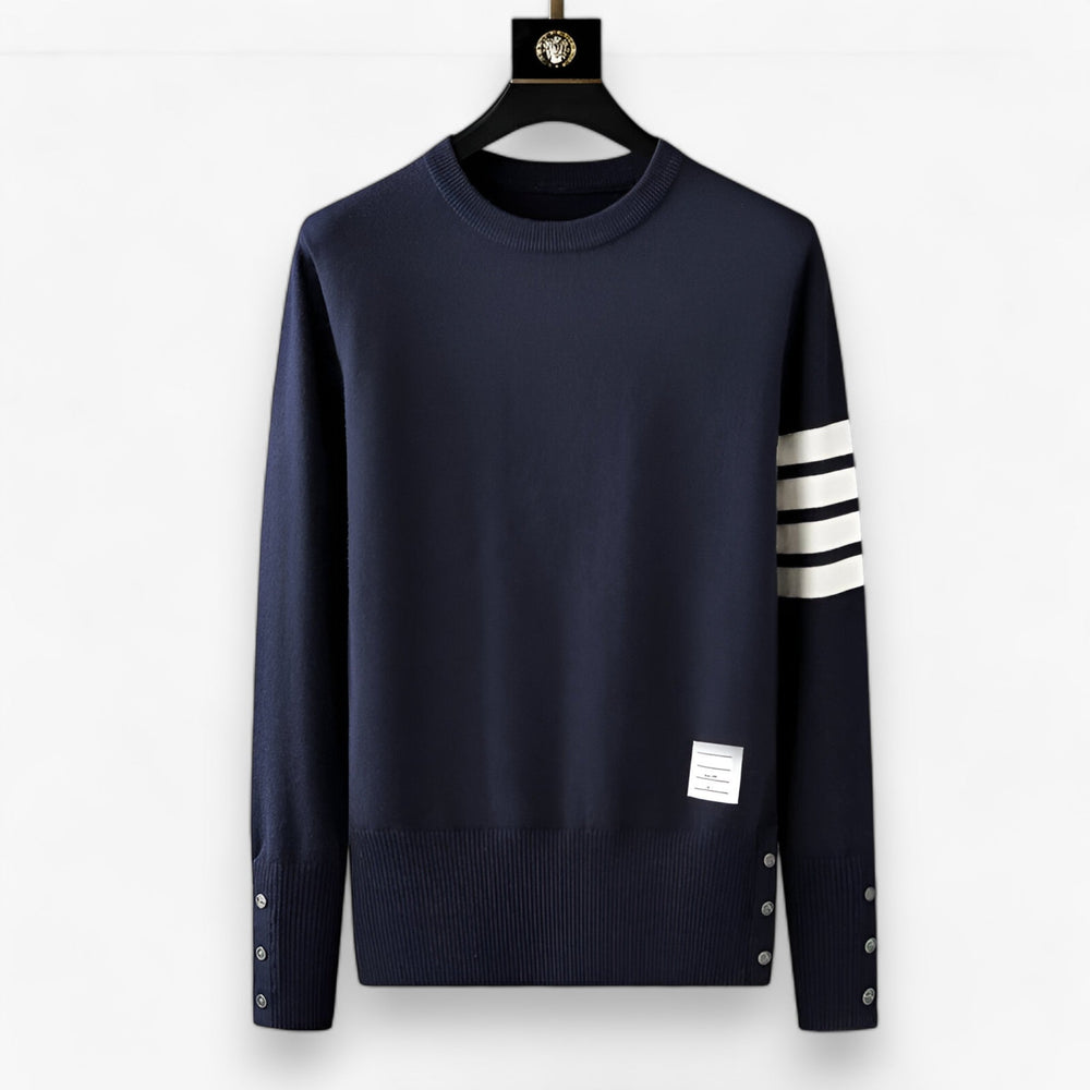 HIGH-END LUXE | Striped Knit Pullover for Men - Elegant and Trendy