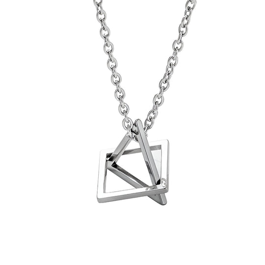 Geometric Fusion | Stainless Steel Pendant - Bold and Modern