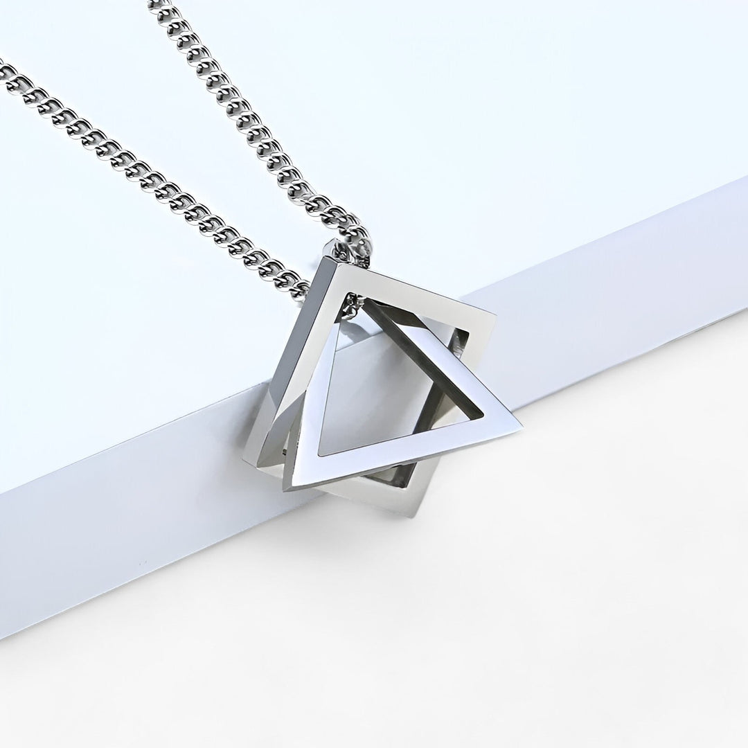 Geometric Fusion | Stainless Steel Pendant - Bold and Modern