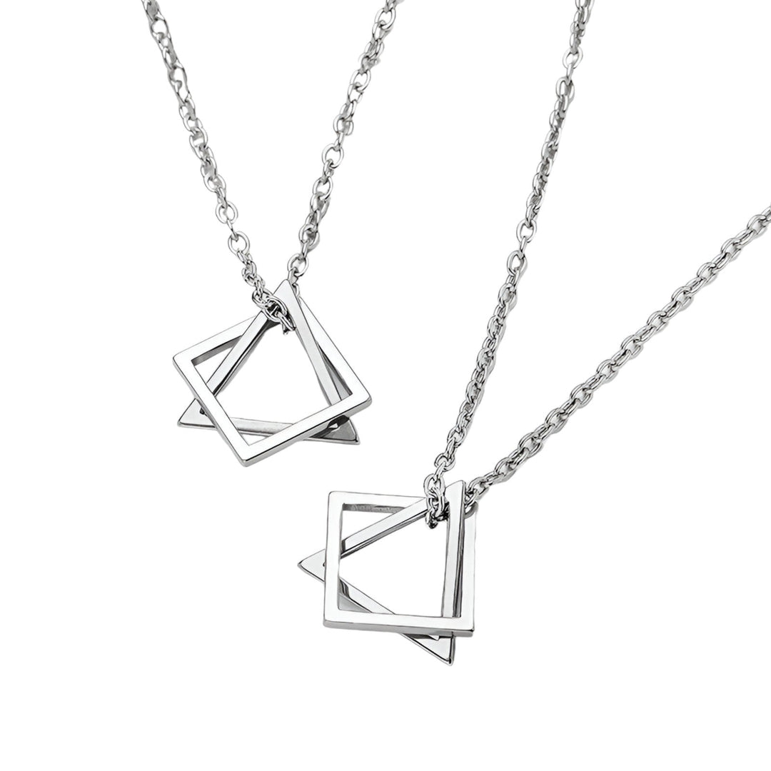 Geometric Fusion | Stainless Steel Pendant - Bold and Modern