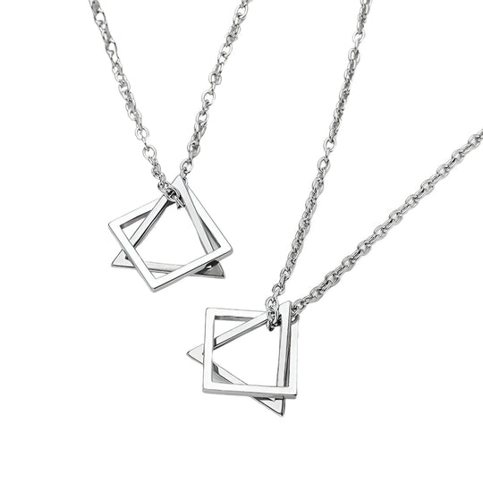 Geometric Fusion | Stainless Steel Pendant - Bold and Modern