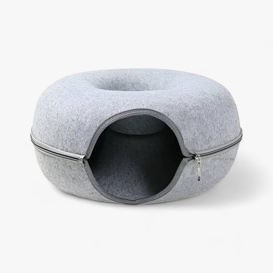 Light-Up Donut Toy Chest for Cats with Tunnel | 2-in-1 Concept - Perfect for Fun and Relaxation