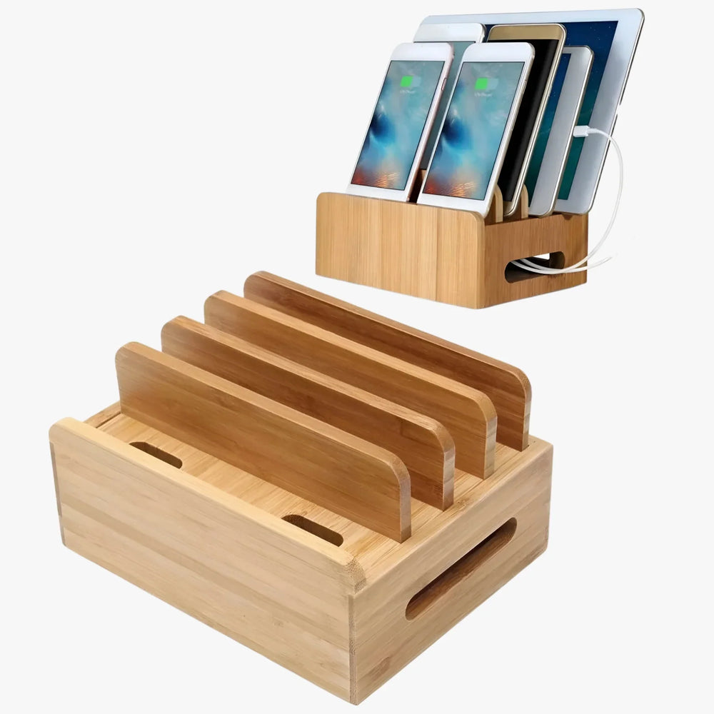 EcoDock | Bamboo Phone Stand - Organized and Durable