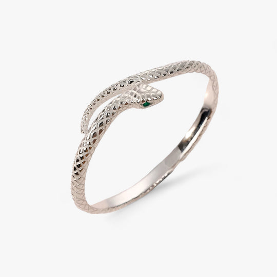 Hannah | Snake Bracelet - Silver Charm & Elegant