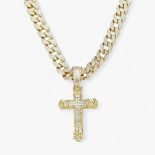 CROIX | Hip-Hop Cross Pendant Necklace - Bold and Modern