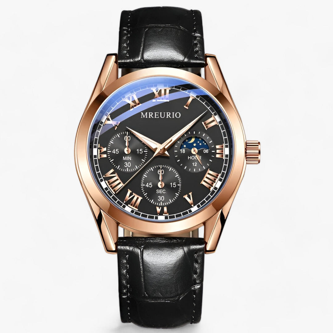 AURELIUS | Quartz Watch for Men - Luxury Watch with Leather Strap for Business