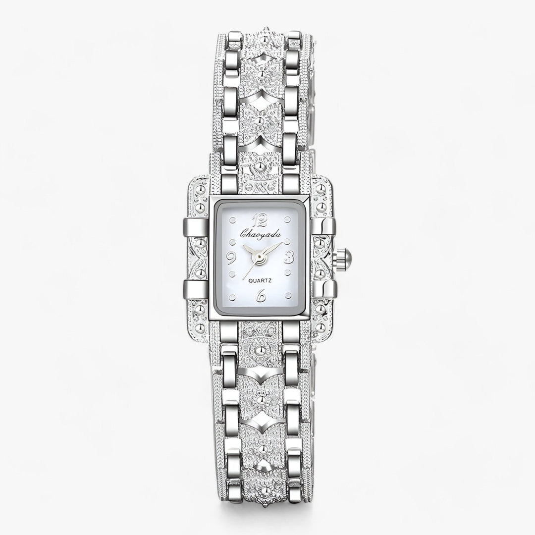 Adriana | Watch with Rectangular Dial and Crystals - Fashionable and Elegant for Women