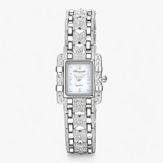 Adriana | Watch with Rectangular Dial and Crystals - Fashionable and Elegant for Women