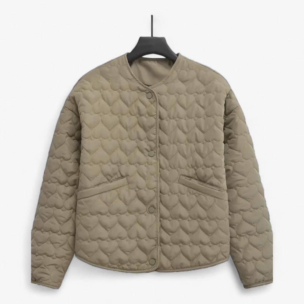 Evelyn | Quilted Heart Jacket - Versatile Comfort for Autumn/Winter