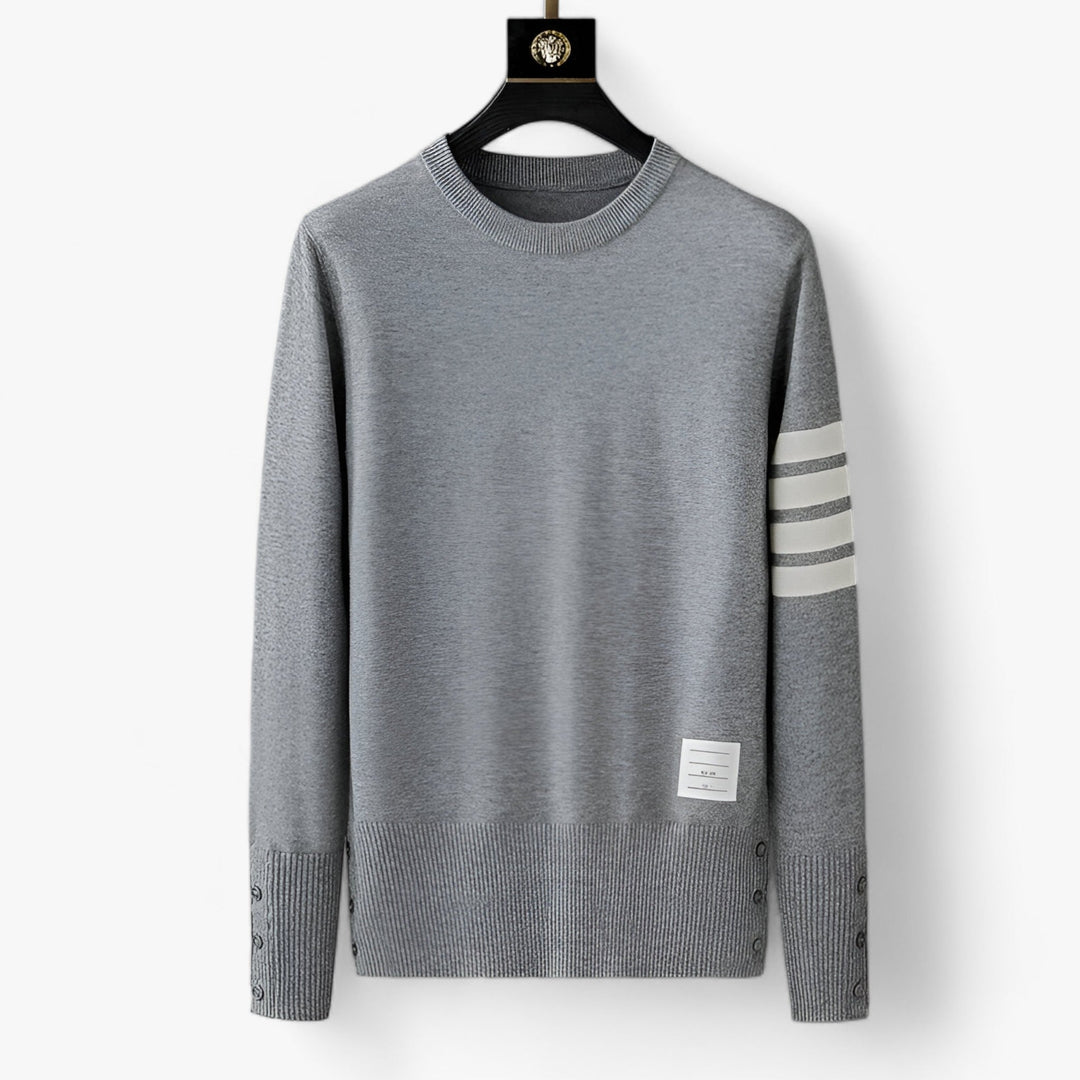 HIGH-END LUXE | Striped Knit Pullover for Men - Elegant and Trendy