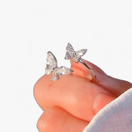 ARGENT | Butterfly Rings with Open Ring - Graceful and Trendy