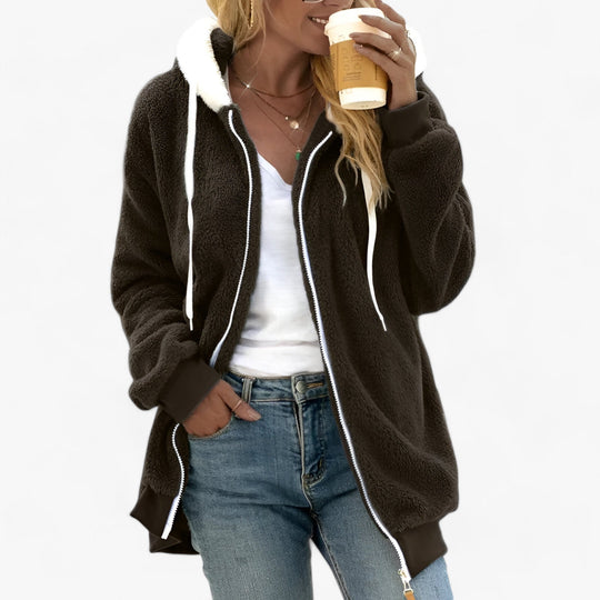 Honey | Fleece Hooded Jacket - Comfortable Warmth for Winter