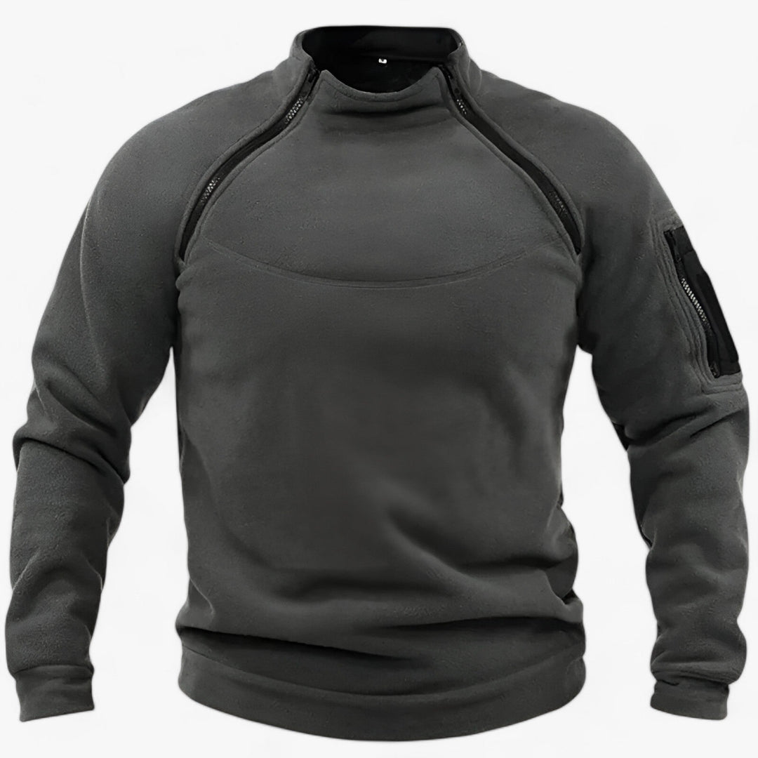 Trek | Men's Windproof Fleece Sweater - Tactical & Casual with Stand-Up Collar