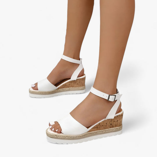 Athia™ - Vegan Leather Wedge Sandals