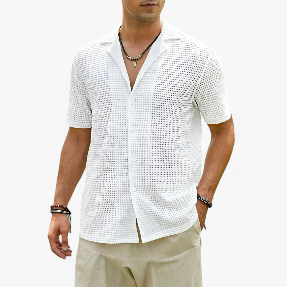 VINTAGE WAFFLE | Casual Short Sleeve Shirt - Comfortable and Stylish