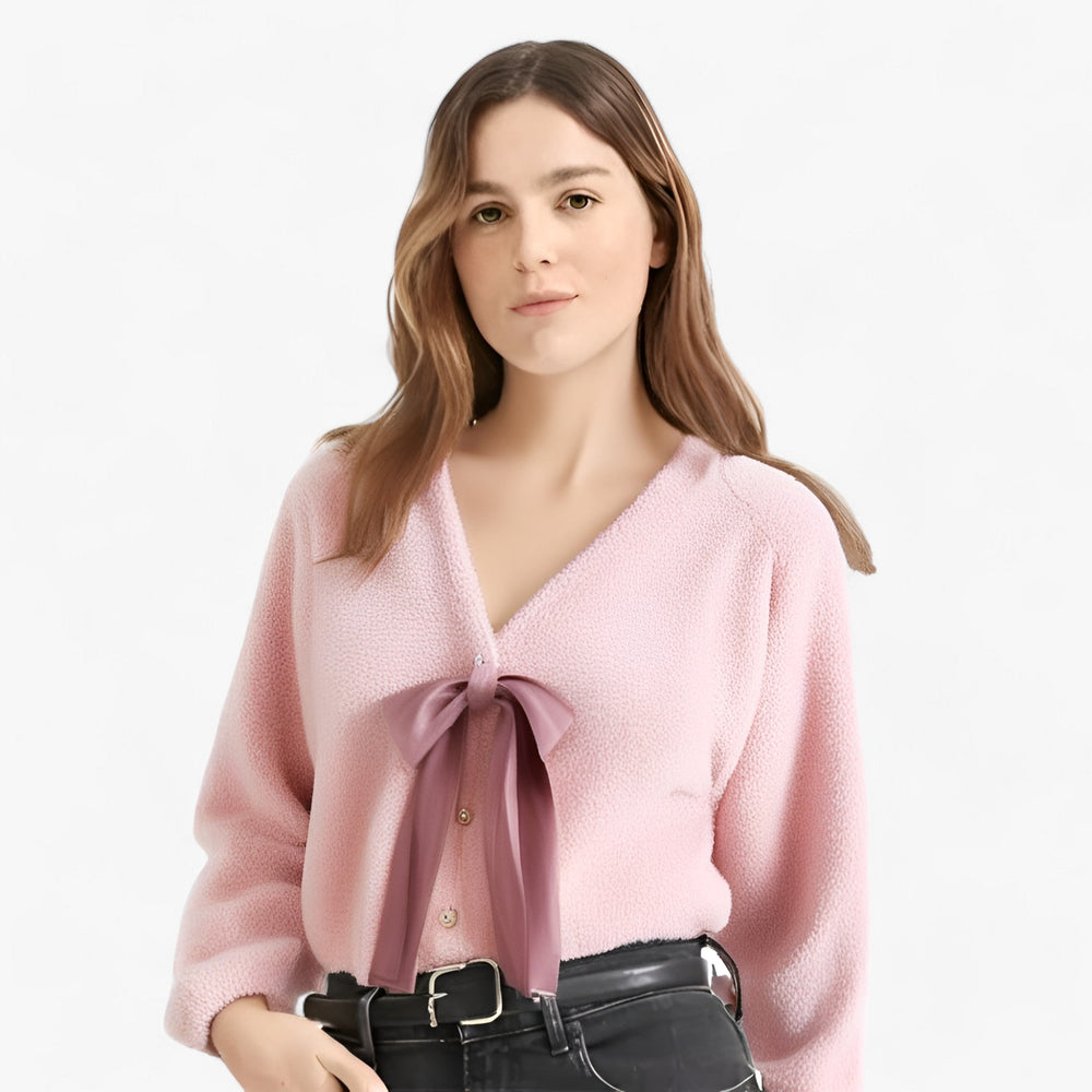 BLOOM | Soft Pink Cardigan - Comfortable Layers with Sophisticated Accents