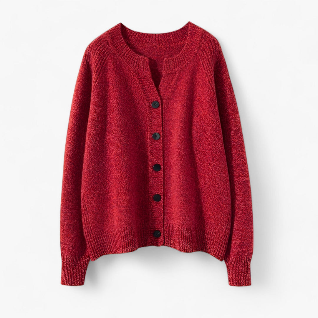 ADDONEE | Cashmere Round Neck Cardigan - Elegant Essentials for the Wardrobe