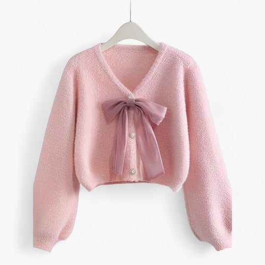 BLOOM | Soft Pink Cardigan - Comfortable Layers with Sophisticated Accents