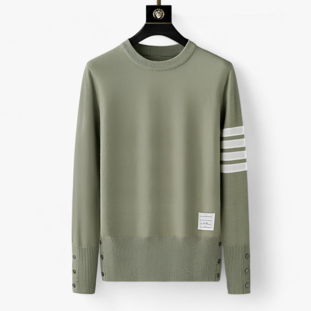 HIGH-END LUXE | Striped Knit Pullover for Men - Elegant and Trendy