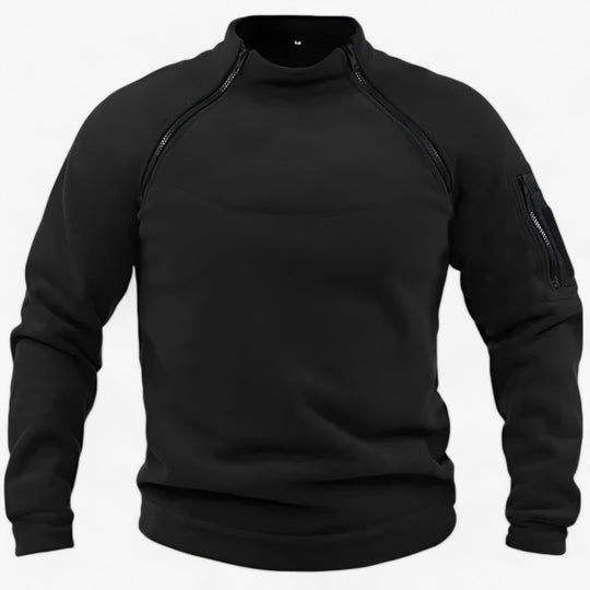 Trek | Men's Windproof Fleece Sweater - Tactical & Casual with Stand-Up Collar