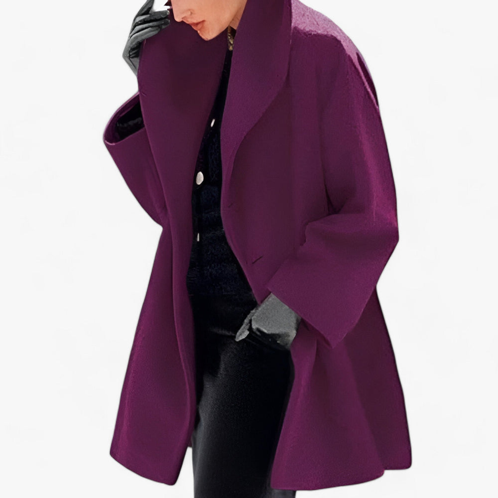 Leigh | Women's Wool Trench Coat - Warmth and Long Elegance