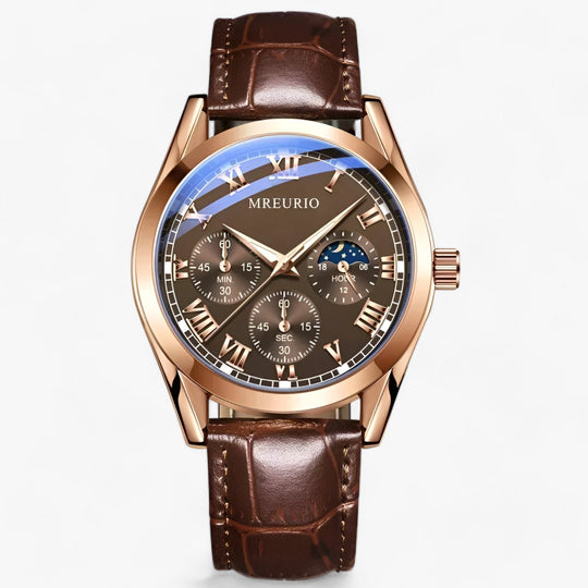 AURELIUS | Quartz Watch for Men - Luxury Watch with Leather Strap for Business