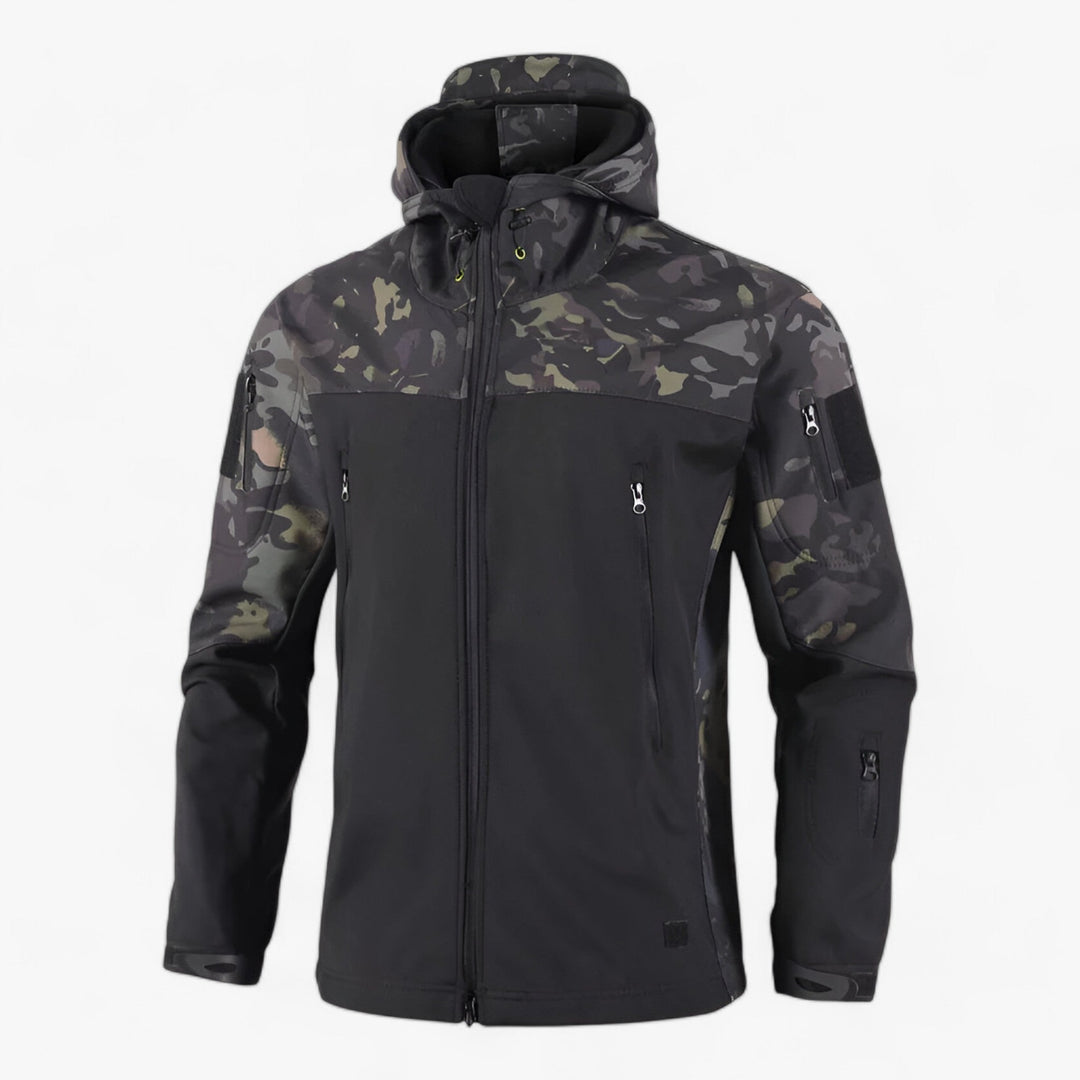 Tacti | Men's Patchwork Tactical Jacket - Waterproof, Windproof Fleece Lined with Multiple Pockets