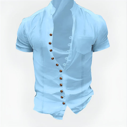 LINARO | Summer Cotton and Linen Shirt for Men - Lightweight and Fresh