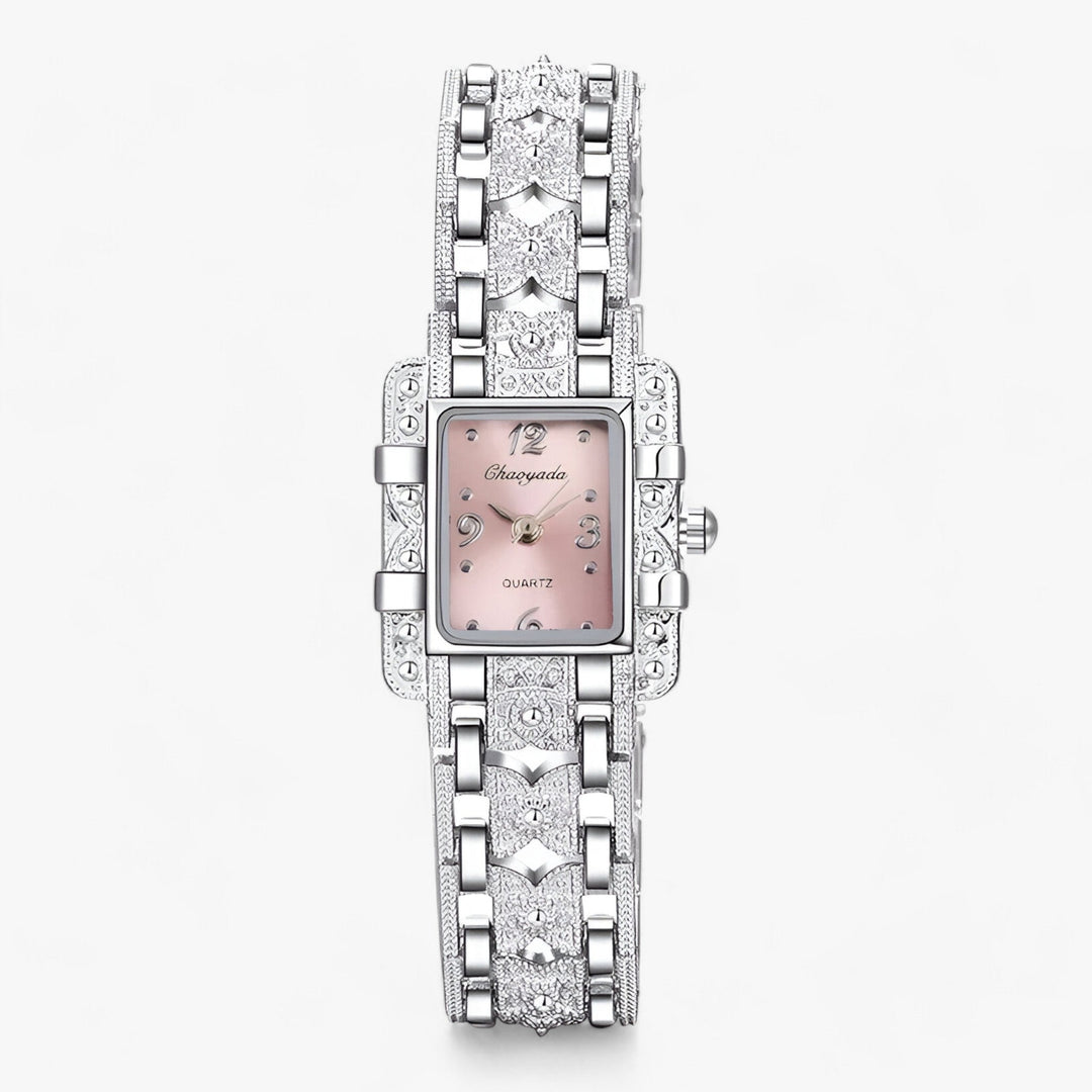 Adriana | Watch with Rectangular Dial and Crystals - Fashionable and Elegant for Women