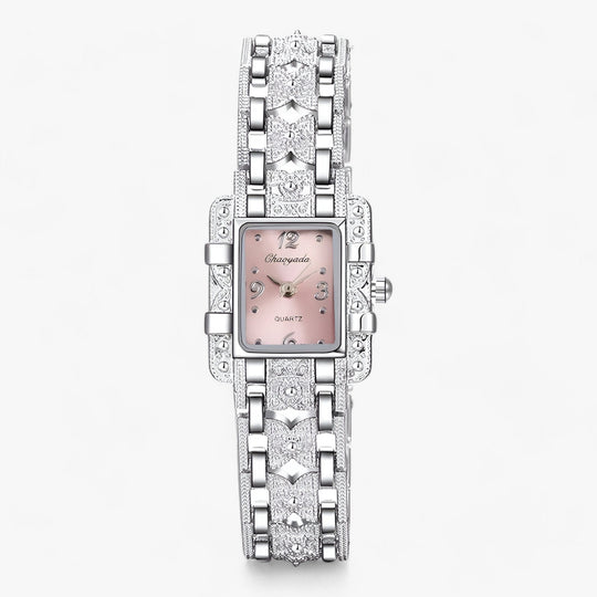 Adriana | Watch with Rectangular Dial and Crystals - Fashionable and Elegant for Women