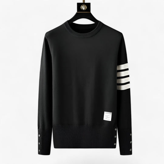 HIGH-END LUXE | Striped Knit Pullover for Men - Elegant and Trendy