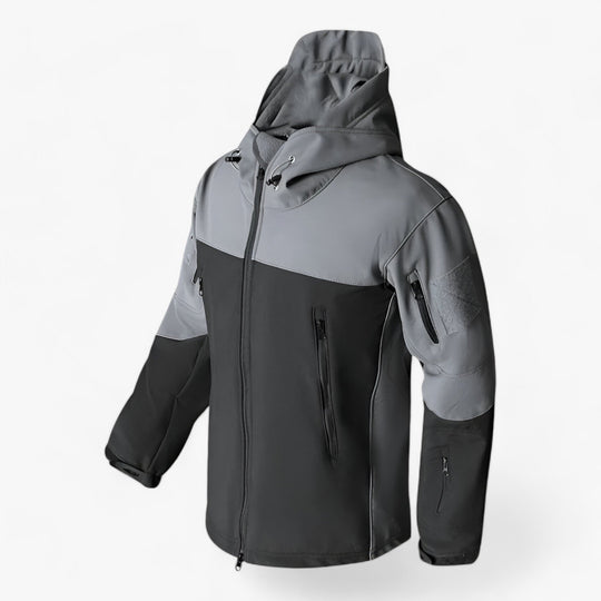 Tacti | Men's Patchwork Tactical Jacket - Waterproof, Windproof Fleece Lined with Multiple Pockets