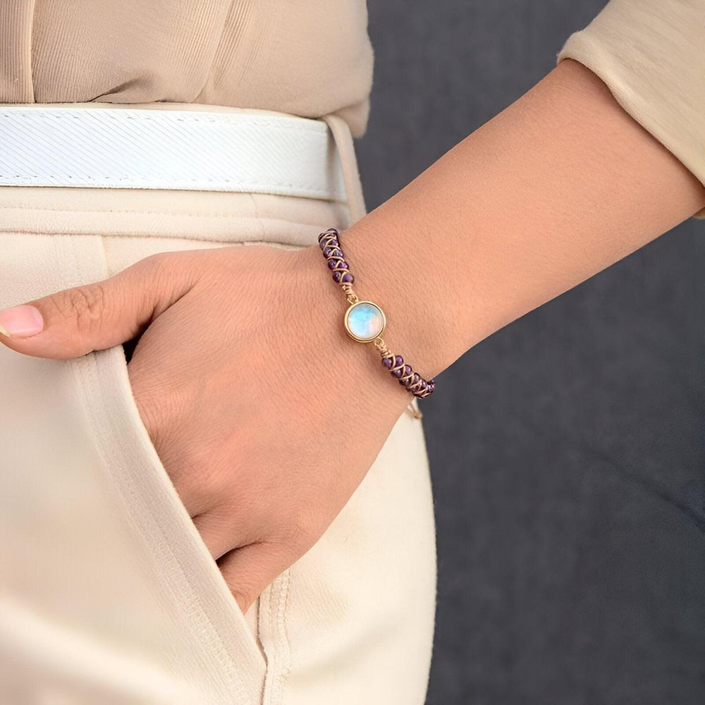 Striking Amethyst Glow Healing Bracelet