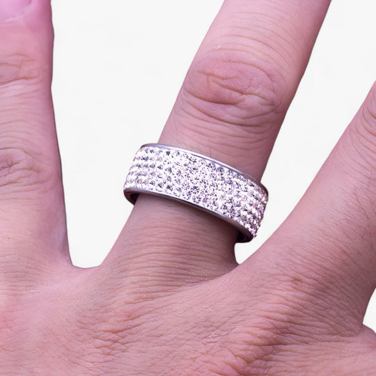 Hailie | Crystal Ring - Elegant Stainless Steel