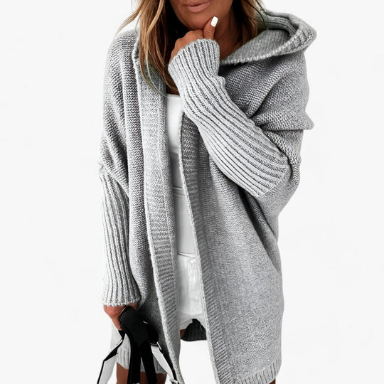 Imelia | Hooded Knit Cardigan - Chic Autumn Comfort