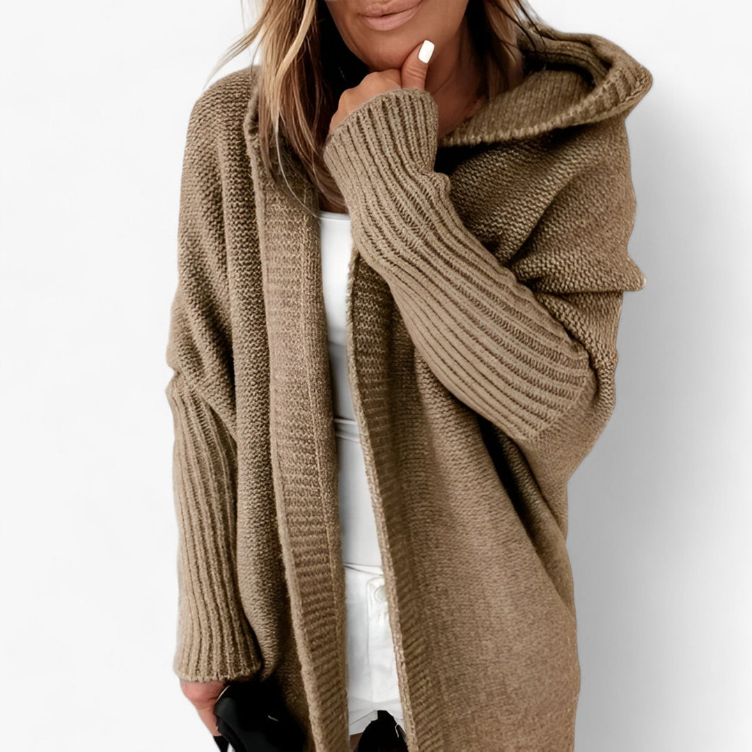 Imelia | Hooded Knit Cardigan - Chic Autumn Comfort