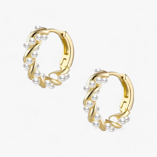 Elegant Loop | Pearl Earrings - Refined Beauty