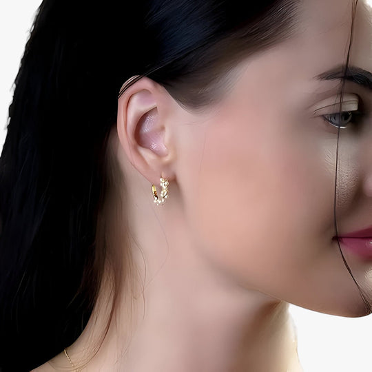 Elegant Loop | Pearl Earrings - Refined Beauty