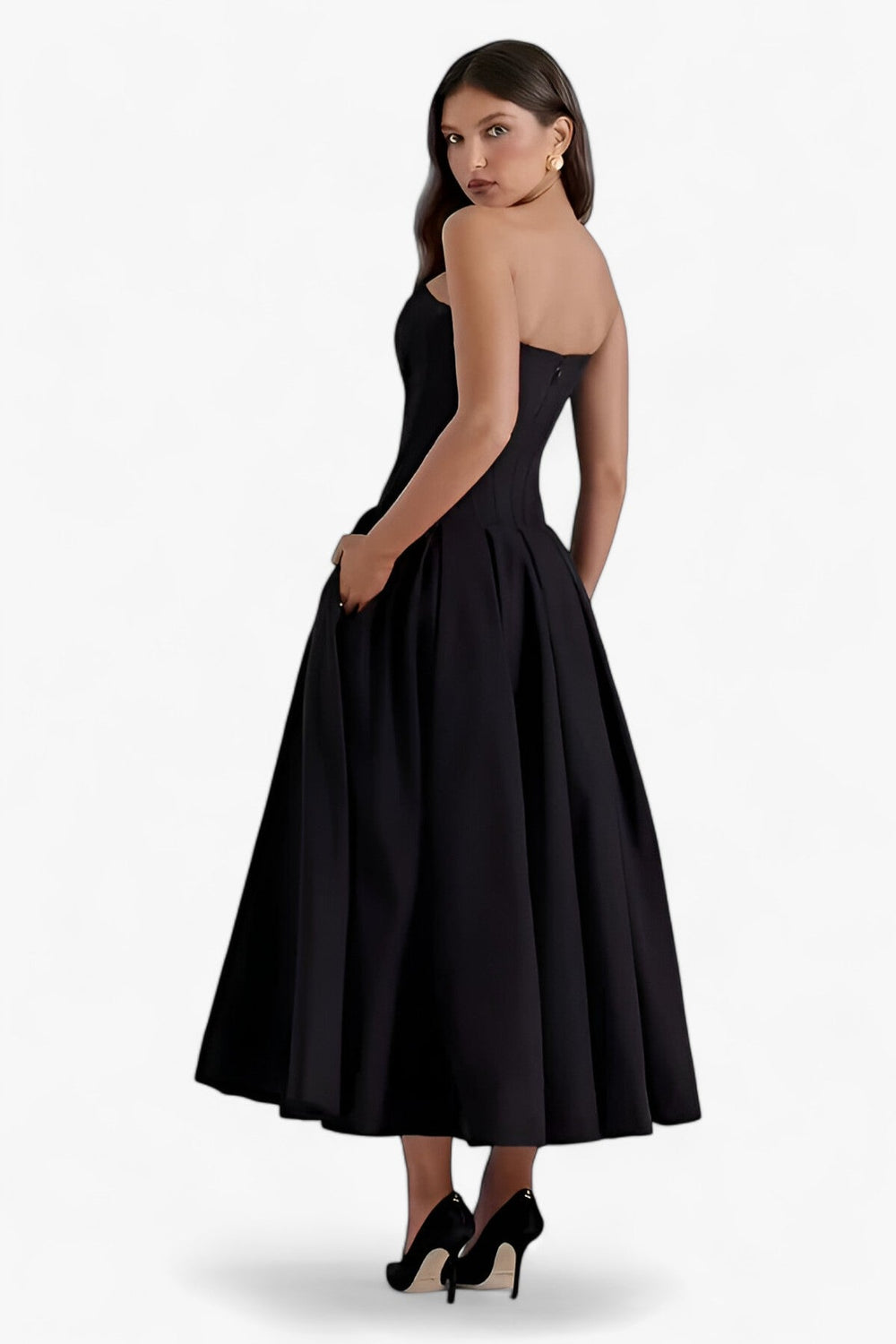 Strapless Dress | Elegant Black - Effortless Glamour