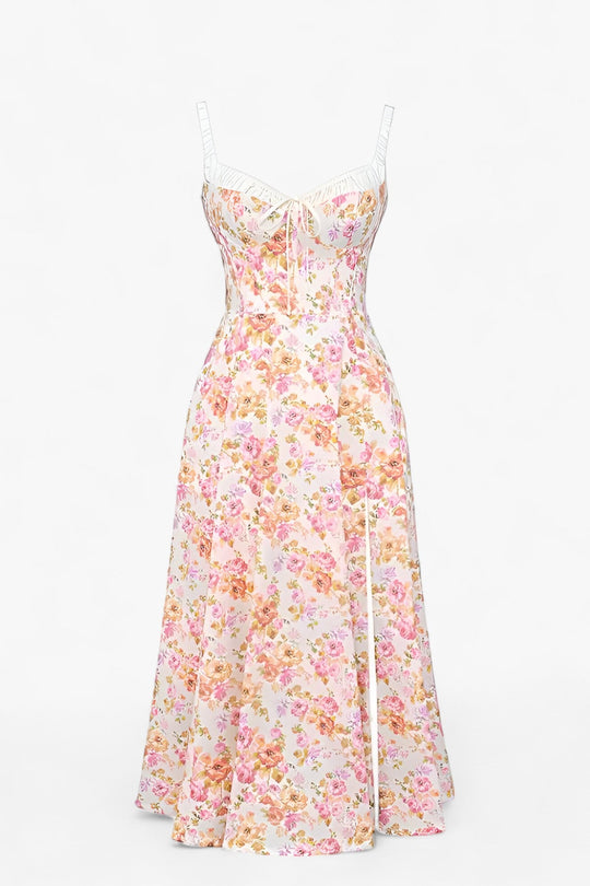 Summer Lace Dress | Floral Print - Fresh and Stylish