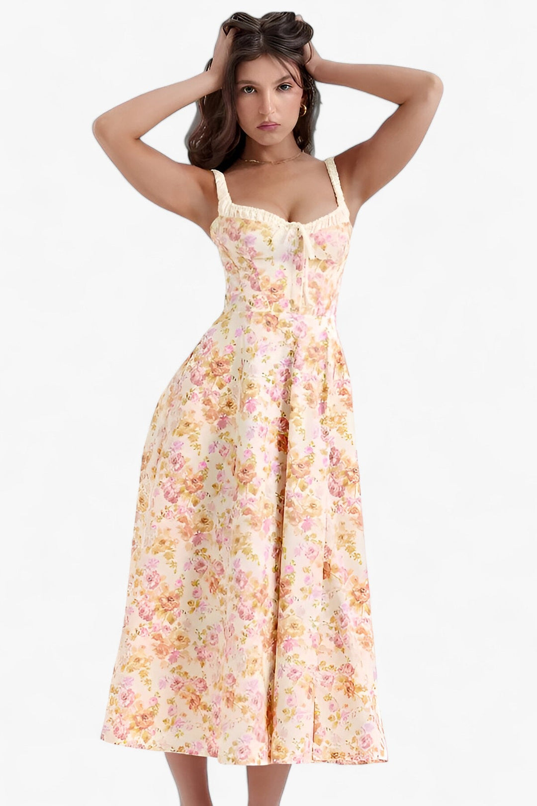 Summer Lace Dress | Floral Print - Fresh and Stylish