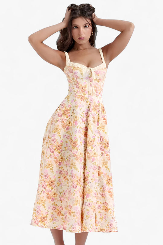 Summer Lace Dress | Floral Print - Fresh and Stylish