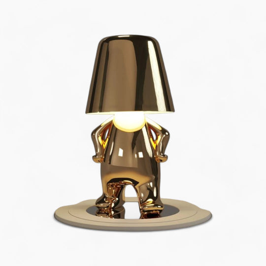 RayDude | Golden Man Lamp - Sparkle and Style