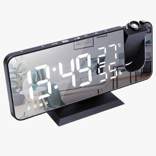 Aton | Smart Alarm Clock - FM Radio & LED Display with 180° Time Projection