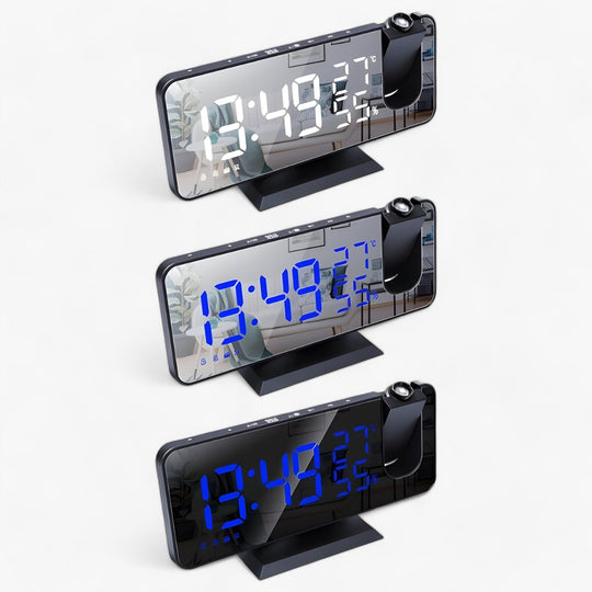 Aton | Smart Alarm Clock - FM Radio & LED Display with 180° Time Projection