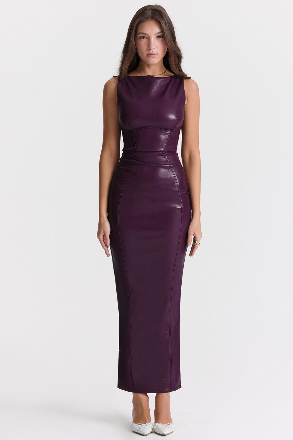 Luxury Leather Maxi Dress | Sophisticated and Bold