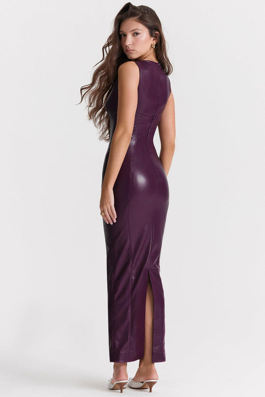 Luxury Leather Maxi Dress | Sophisticated and Bold