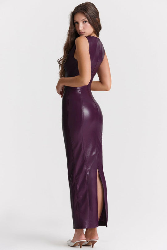 Luxury Leather Maxi Dress | Sophisticated and Bold