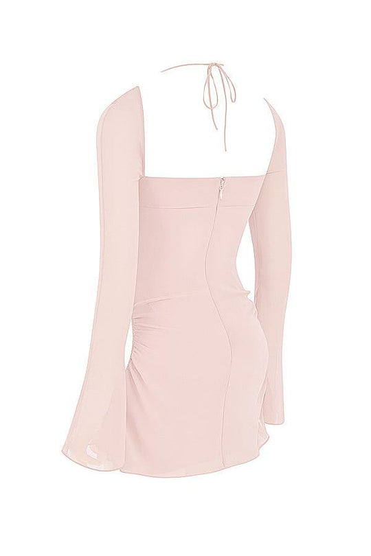 Sienna | Mini Halter Chiffon Dress - Fluid & Feminine